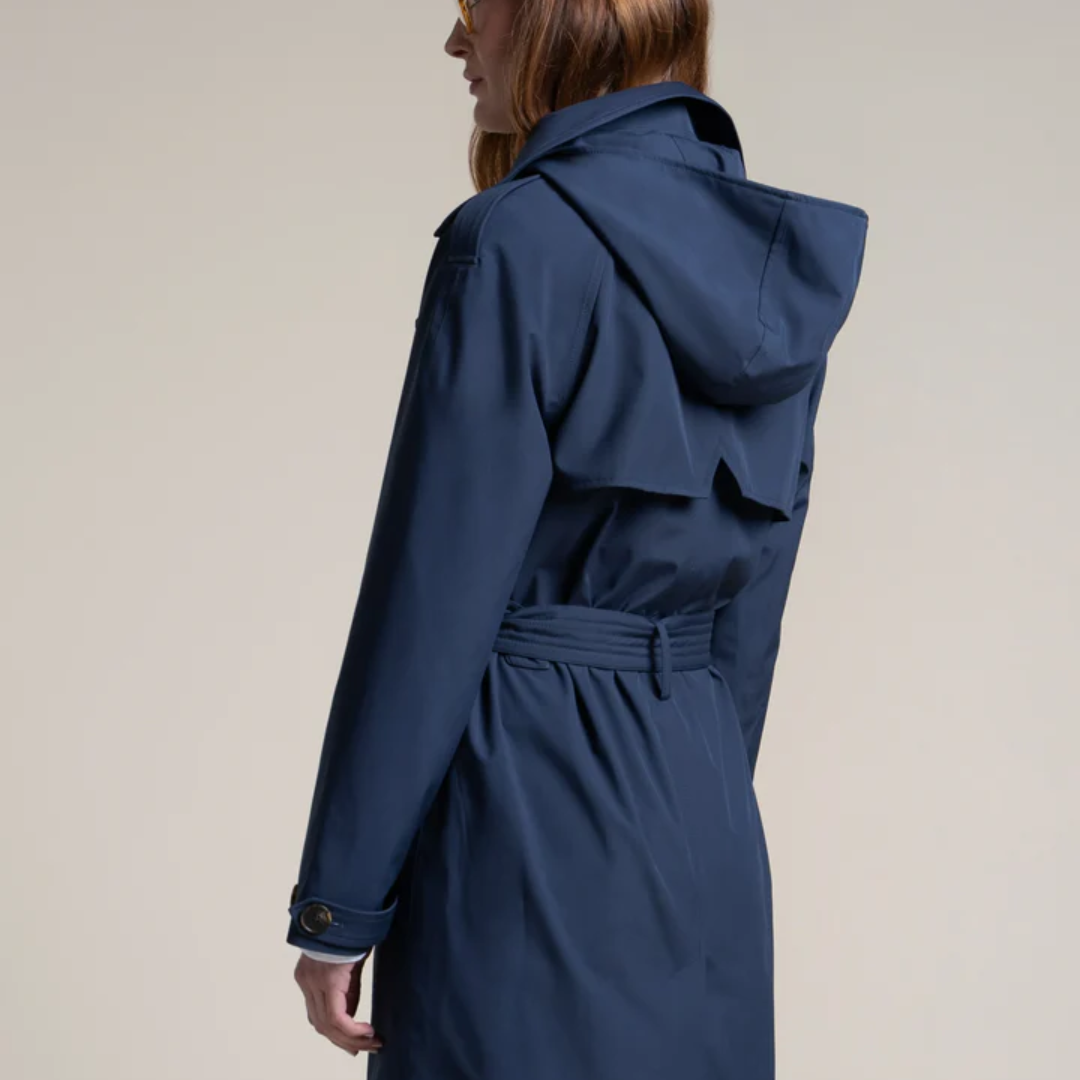 1FL0401-055 [FLOTTE] Montaigne - Waterproof Trenchcoat Indigo #24009 (EU)