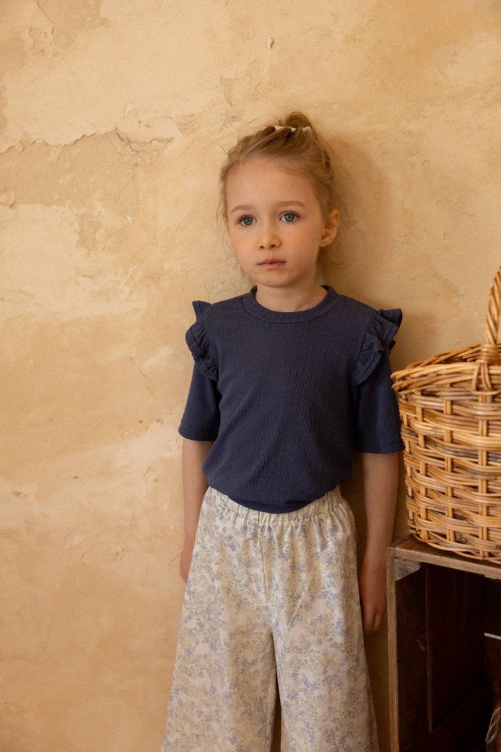 正韓夏Perrobebe 兩色飛袖直條上衣