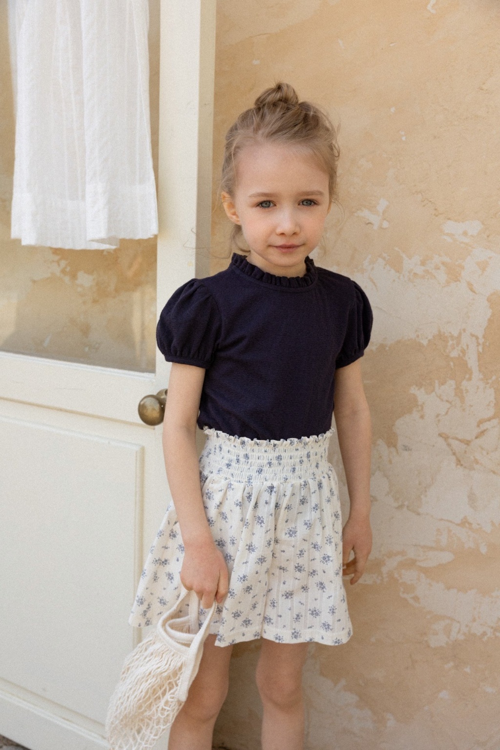 正韓夏Perrobebe 三色透氣小澎袖上衣