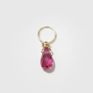 1YA0326-410 [YAY PARIS] Mia Pendant 18K Gold Dark Pink Sapphire #901pdenJ122 (EU)