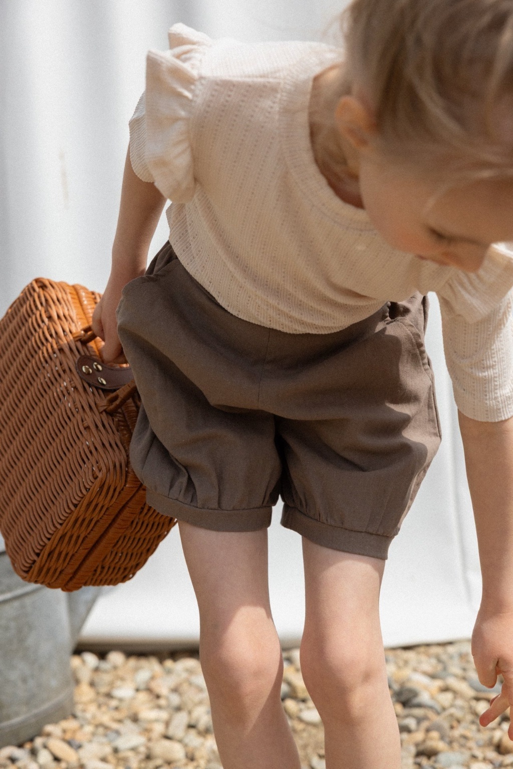 正韓夏Perrobebe 夏日精緻假鈕扣短褲