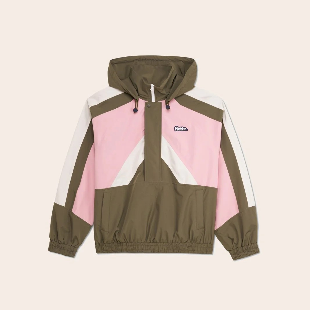 1FL0401-033 [FLOTTE] Abbesses - Waterproof Jacket Kaki/Bonbon #22112 (EU)