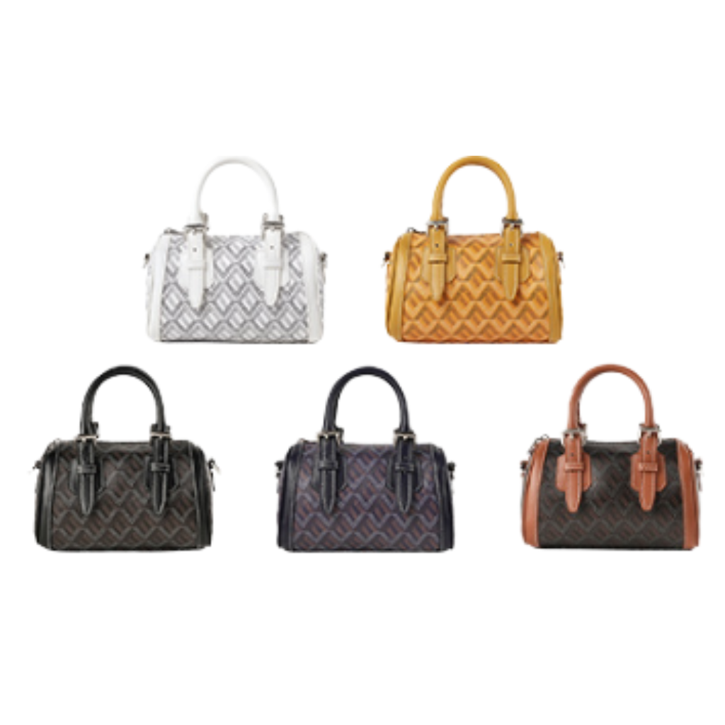 HKBG0402-006 EMO狗牙波士頓包(送隨機馬仔鑰匙鏈一個) (A6黑色/B6棕色/C6藍色/F6白色/G6橙色)