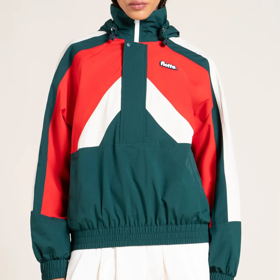 1FL0401-035 [FLOTTE] Abbesses - Waterproof Jacket Rouge/Sapin #22112 (EU)