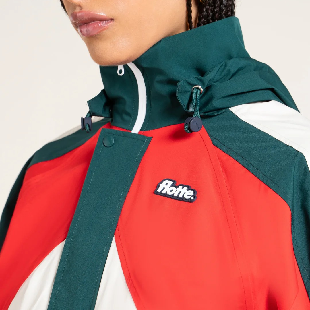 1FL0401-035 [FLOTTE] Abbesses - Waterproof Jacket Rouge/Sapin #22112 (EU)