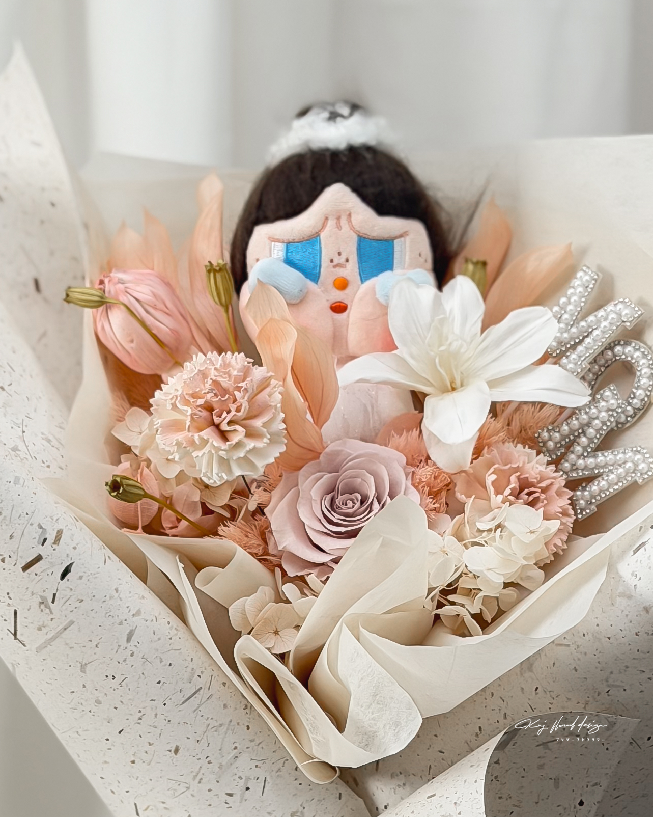 母親節芭蕾哭娃永生花束