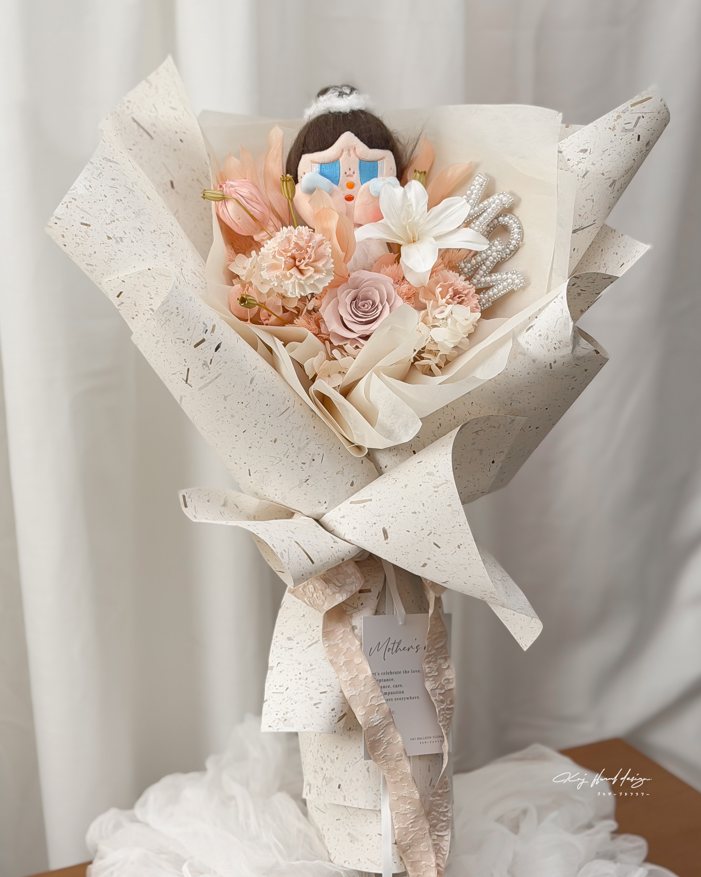 母親節芭蕾哭娃永生花束