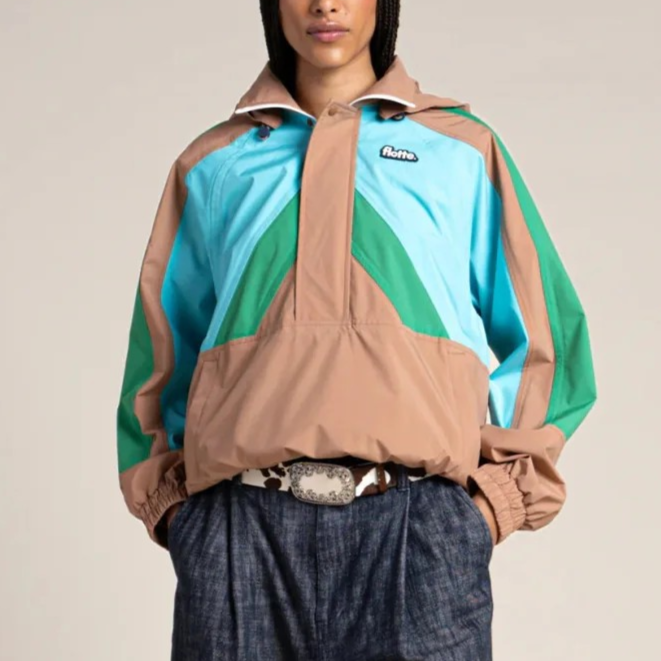 1FL0401-037 [FLOTTE] Abbesses - Waterproof Jacket Cannelle Turquoise Cactus #22112 (EU)