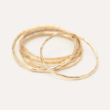 1YA0326-419 [YAY PARIS] Hammered Ring Set 750‰ Gold #SS25_C48_J00 (EU)
