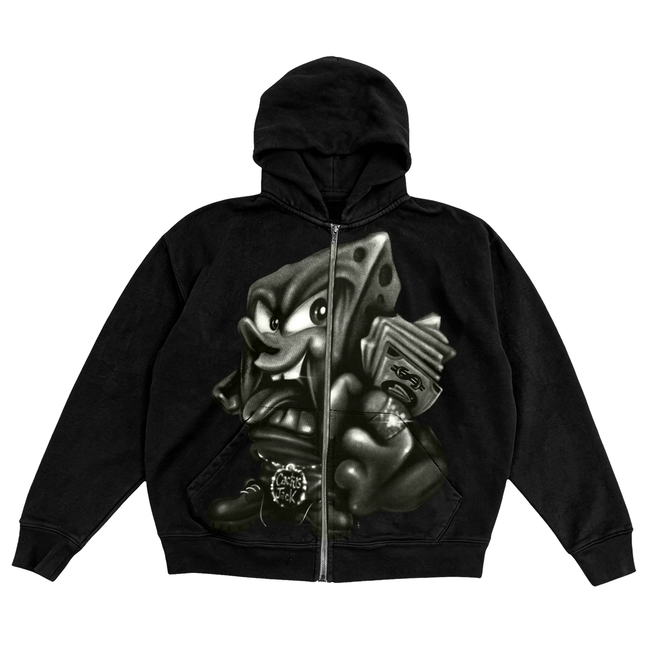 Travis Scott X  CJ X SPONGEBOB  26SS 海綿寶寶 TS  限量聯名 限定款 連帽外套 帽T 華夫格 長T