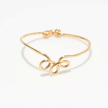 1YA0326-425 [YAY PARIS] Mini Petal Ring Gold Laminate #100peespt100 (EU)