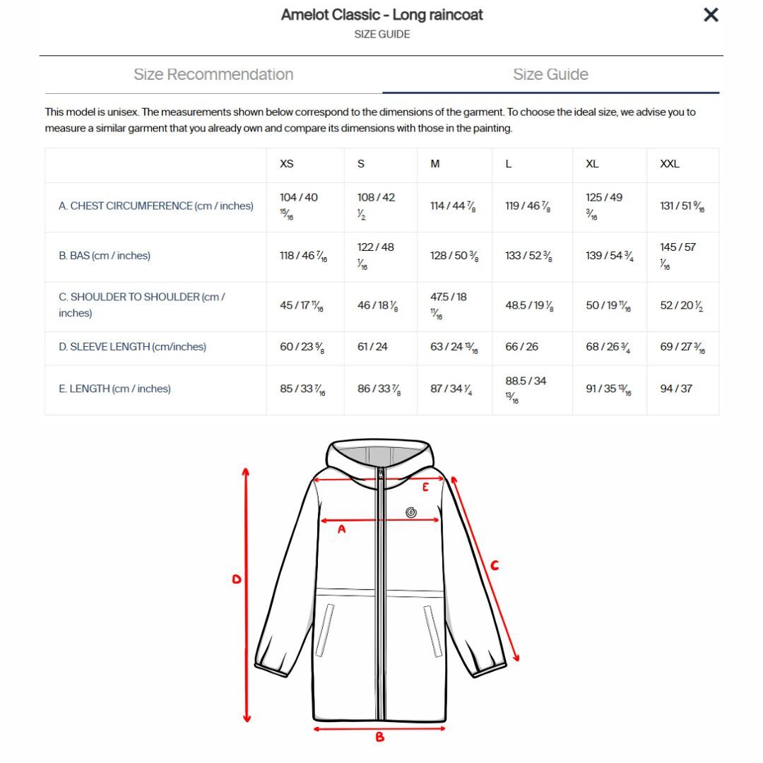 1FL0401-096 [FLOTTE] Amelot Couleur - Long Raincoat Melon #20300 (EU)