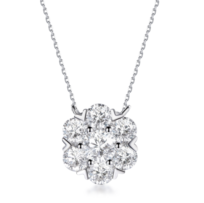 AQ57 N2906 Flower Blossom Necklace（莫桑）$398