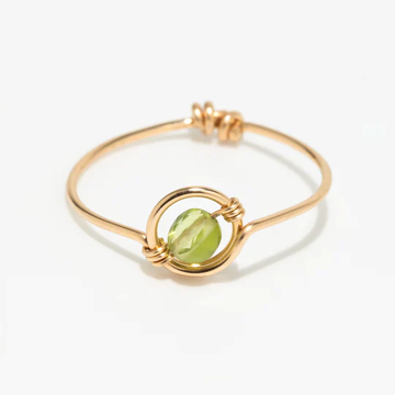 1YA0326-432 [YAY PARIS] Swan Ring Peridot Gold Laminate #100emsw1125 (EU)
