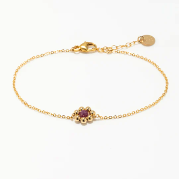 1YA0326-439 [YAY PARIS] Daisy Bracelet Ruby #200emdai130 (EU)