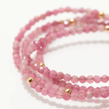 1YA0326-449 [YAY PARIS] Queen Necklace 40cm Tourmaline Laminated Gold #510tpqu40cm1126 (EU)