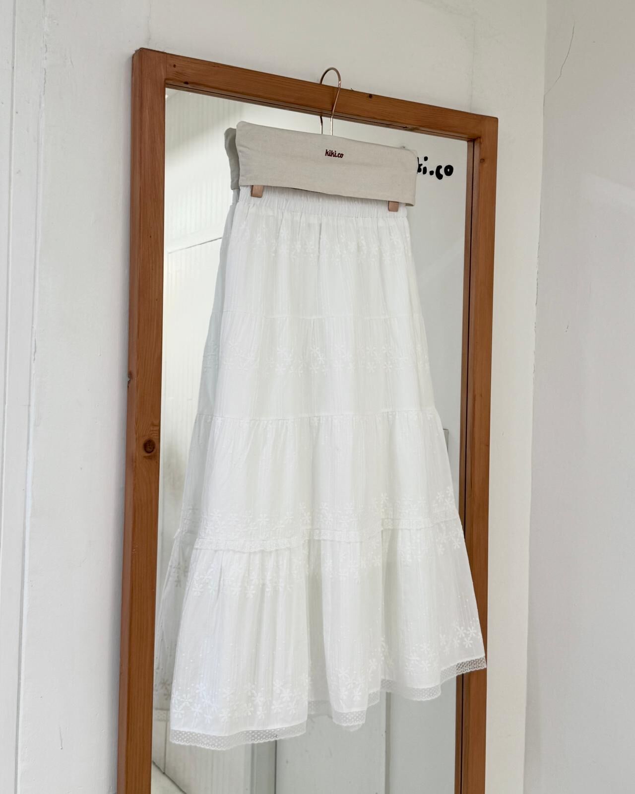 花朵刺繡蕾絲邊蛋糕半裙