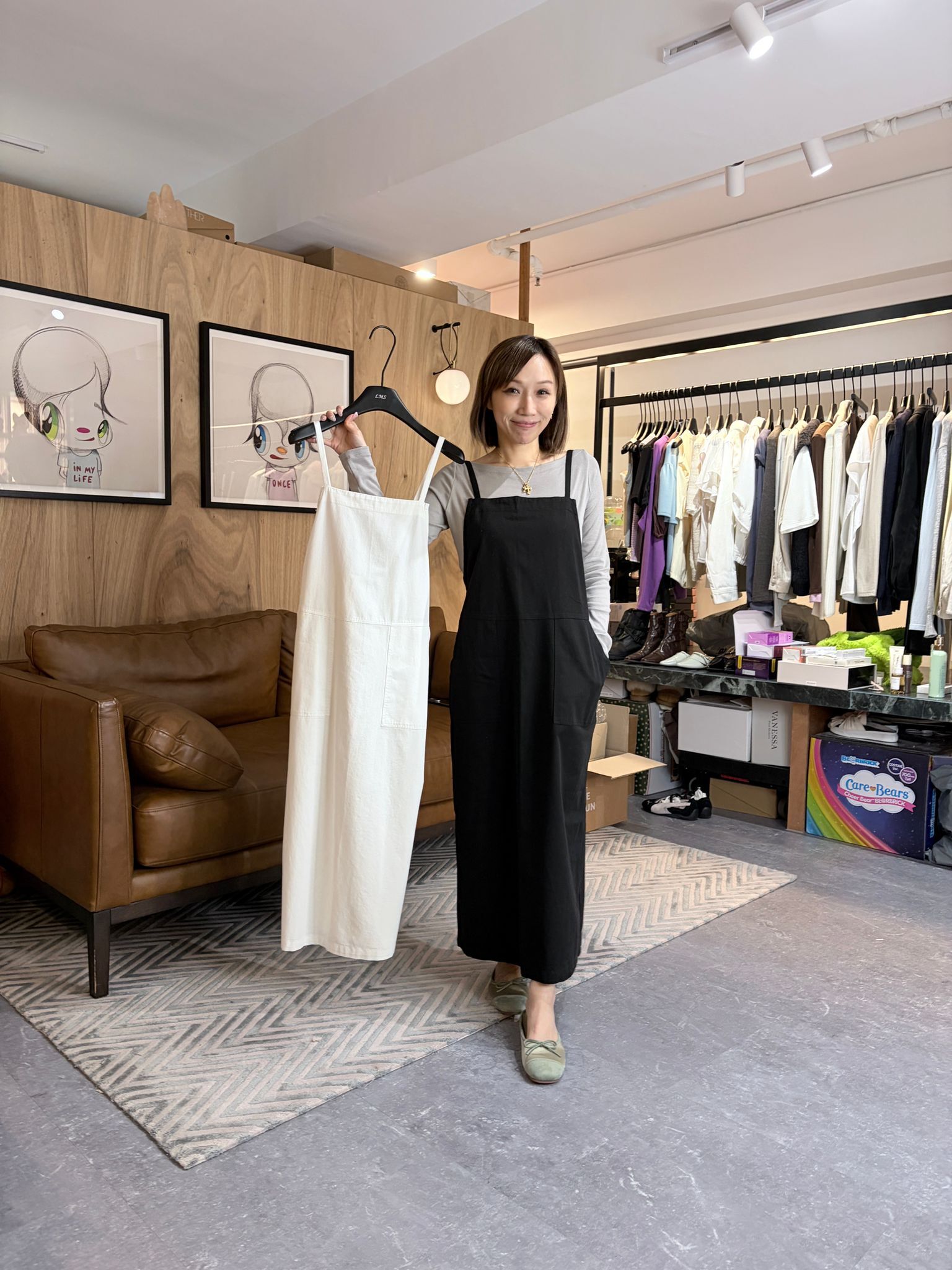 OU6017 吊帶工人裙