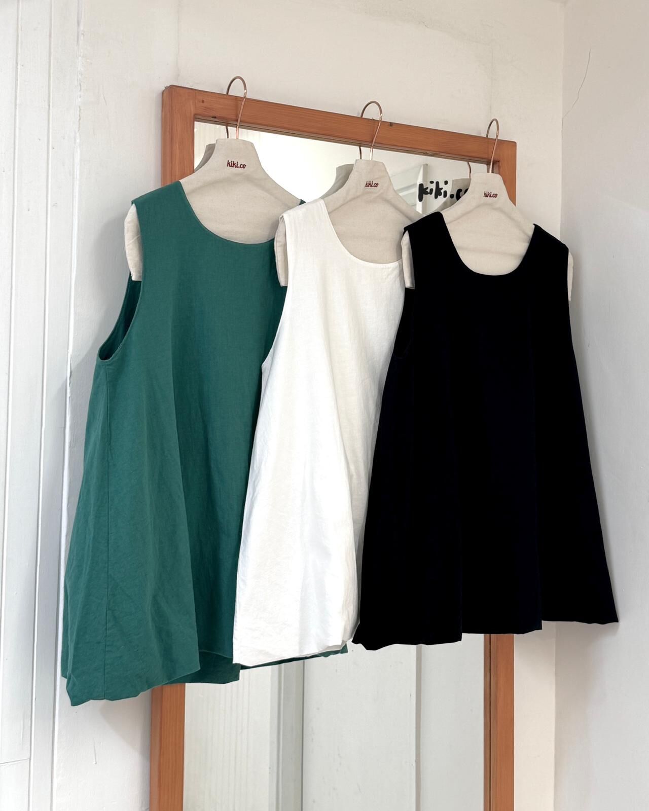 雙面穿麻質素色背心外搭