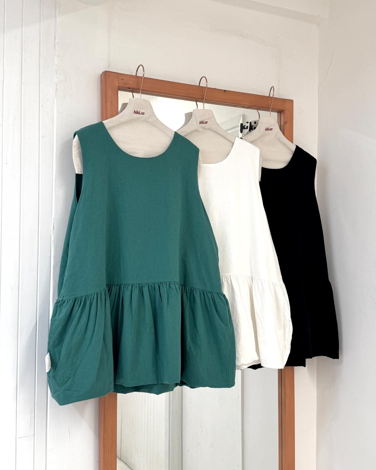 雙面穿麻質素色背心外搭