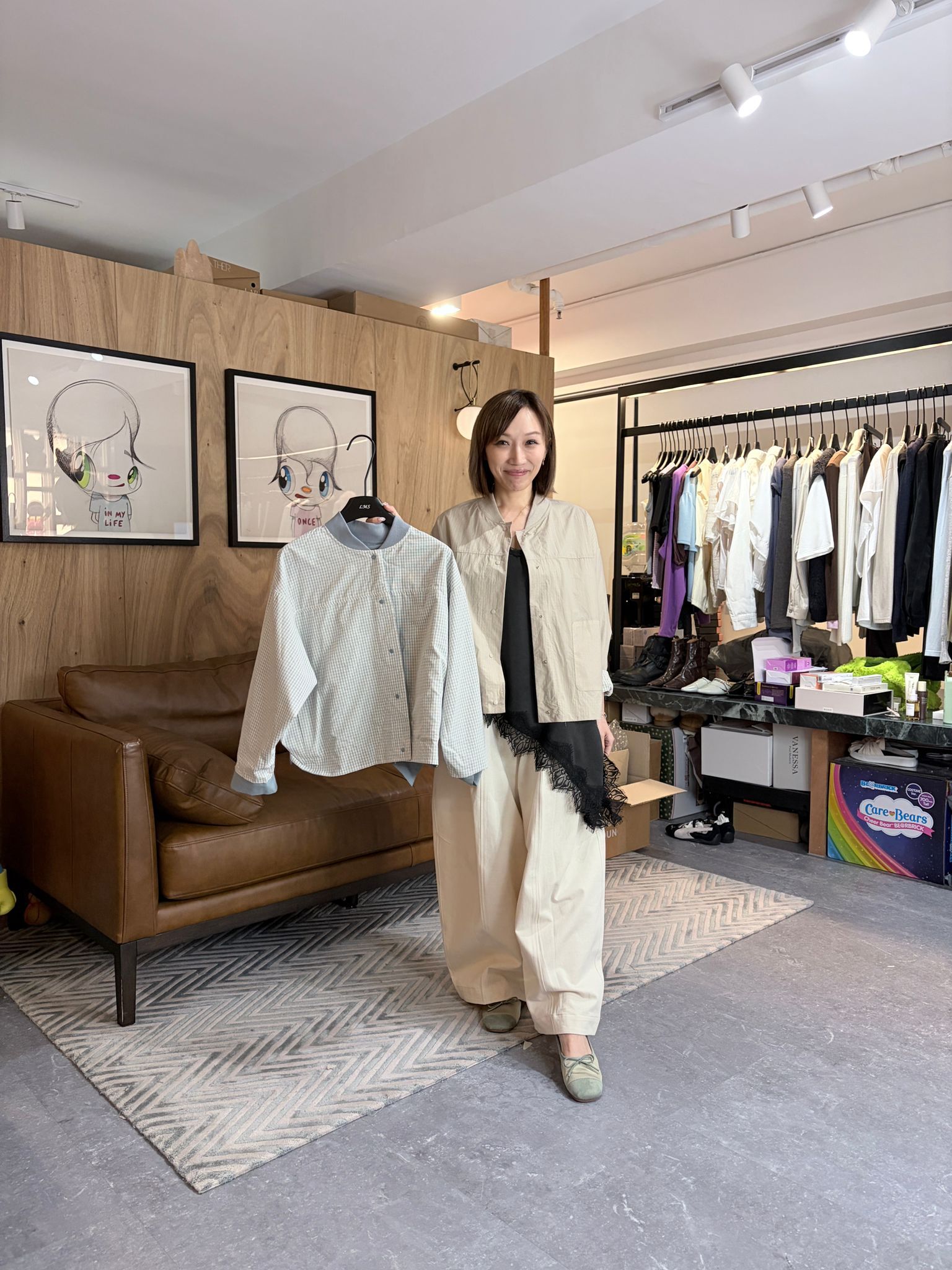 AB6061 正反兩穿格紋口袋外套