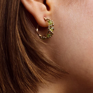 1YA0326-462 [YAY PARIS] Mira Creoles Peridot Gold Laminate #301tpvamx1125 (EU)