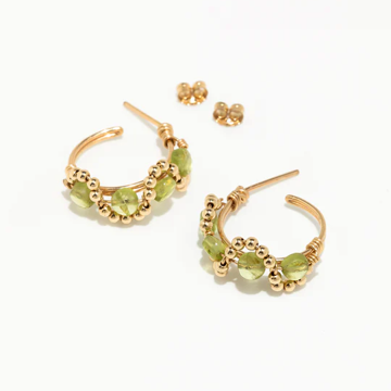 1YA0326-462 [YAY PARIS] Mira Creoles Peridot Gold Laminate #301tpvamx1125 (EU)