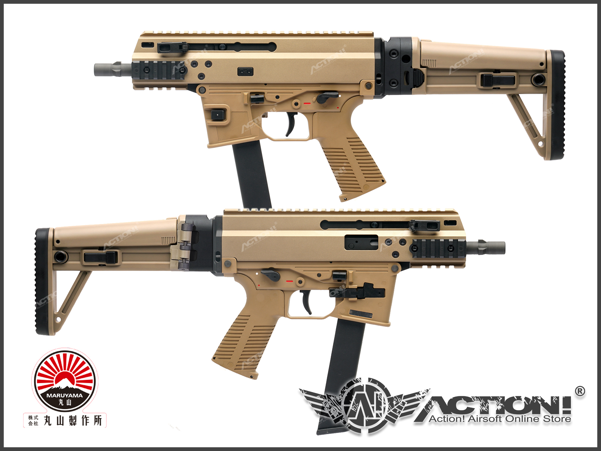 MARUYAMA - SCW-9 PRO-G MBT 特仕版(標準版) GBB氣動槍(沙色)