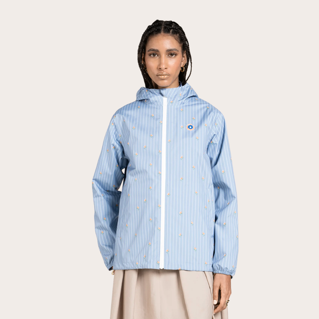 1FL0401-071 [FLOTTE] Passy Imprime - Raincoat Short Oxford Bleu #20008 (EU)
