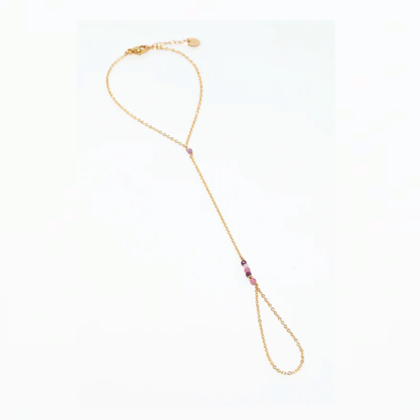 1YA0326-469 [YAY PARIS] Théa Hand Jewelry Tourmaline Laminated Gold #130path1126 (EU)