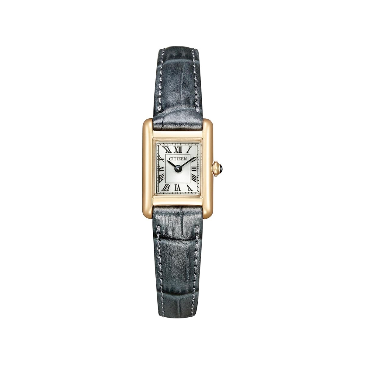 Citizen Kii Eco-Drive 玫瑰金色光動能女裝皮帶錶EG2799-18W｜鐘古時代