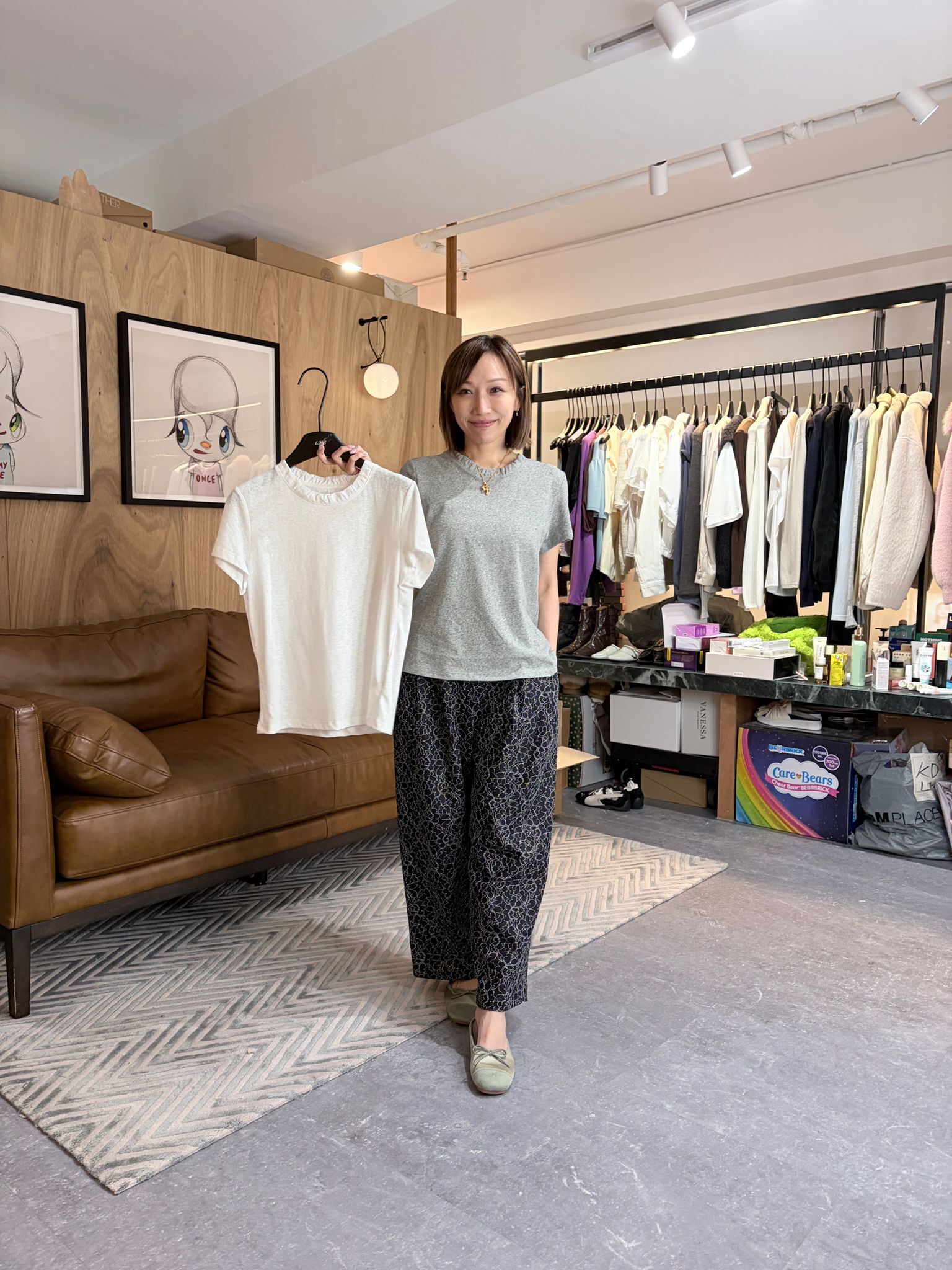 AB6023 花苞圓領彈力短袖Tee