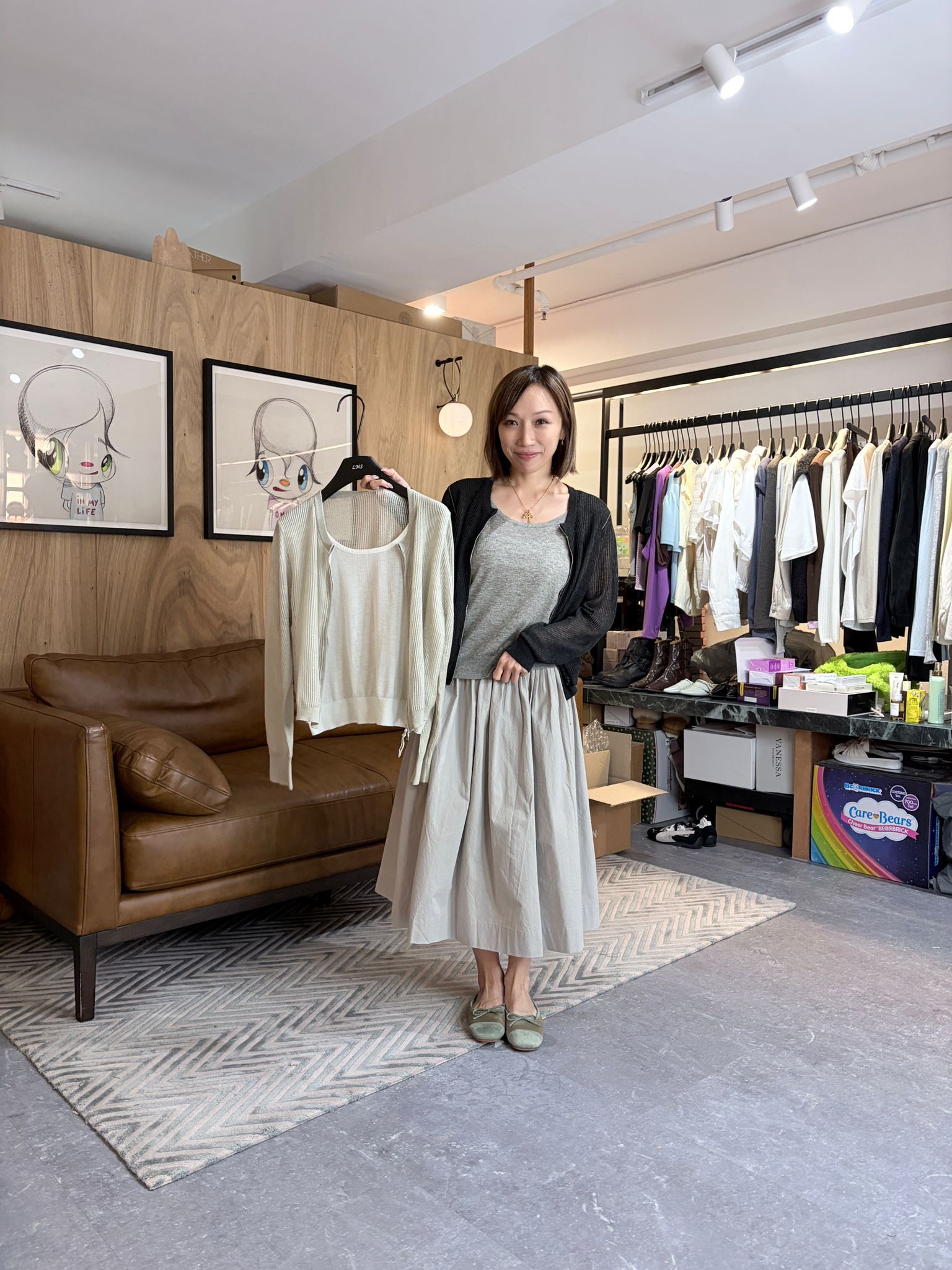 AB6040 兩件式拉錬針織外套