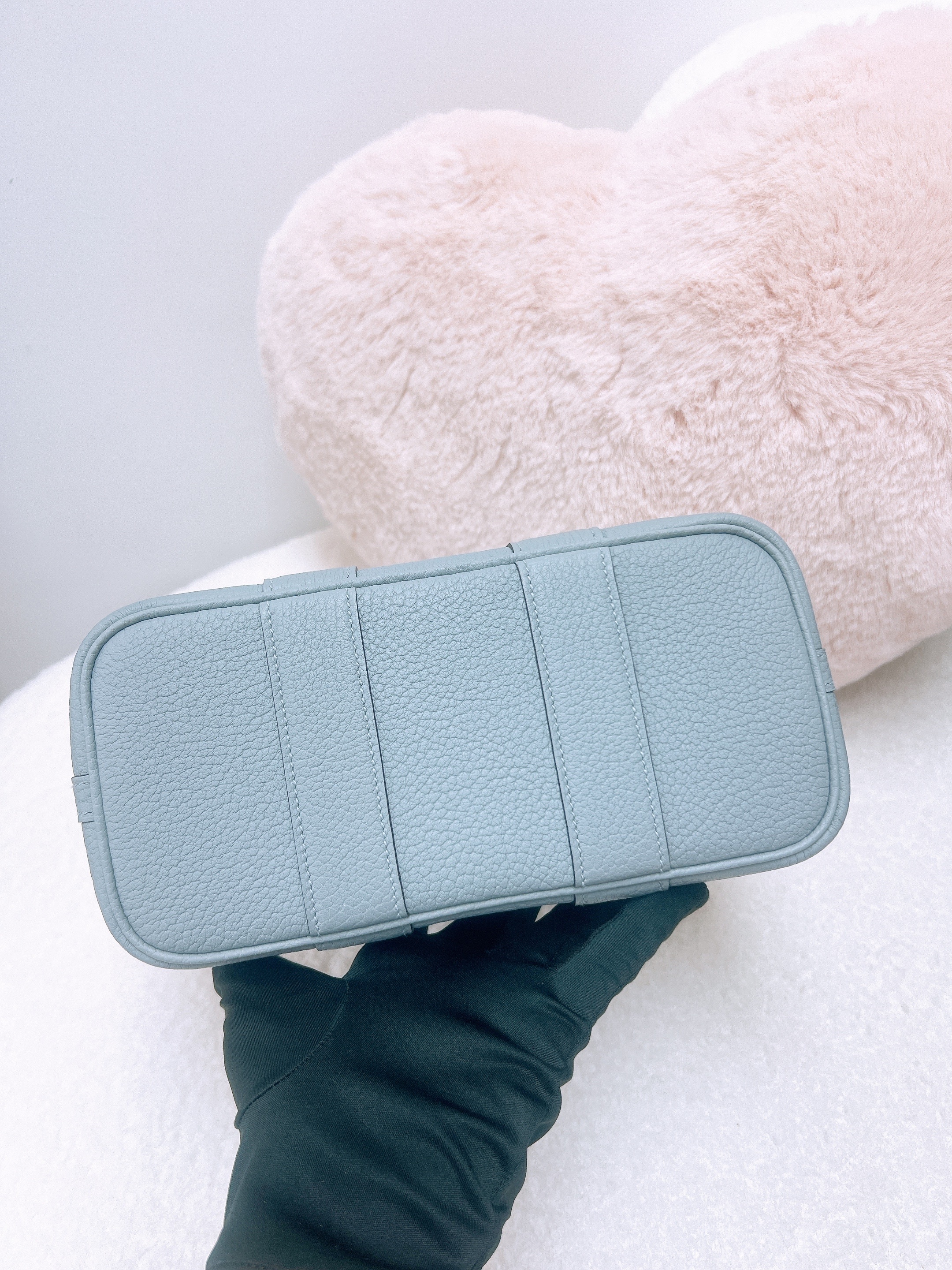 *Unused* Hermes mini garden party (gris pantin/ stamp K)