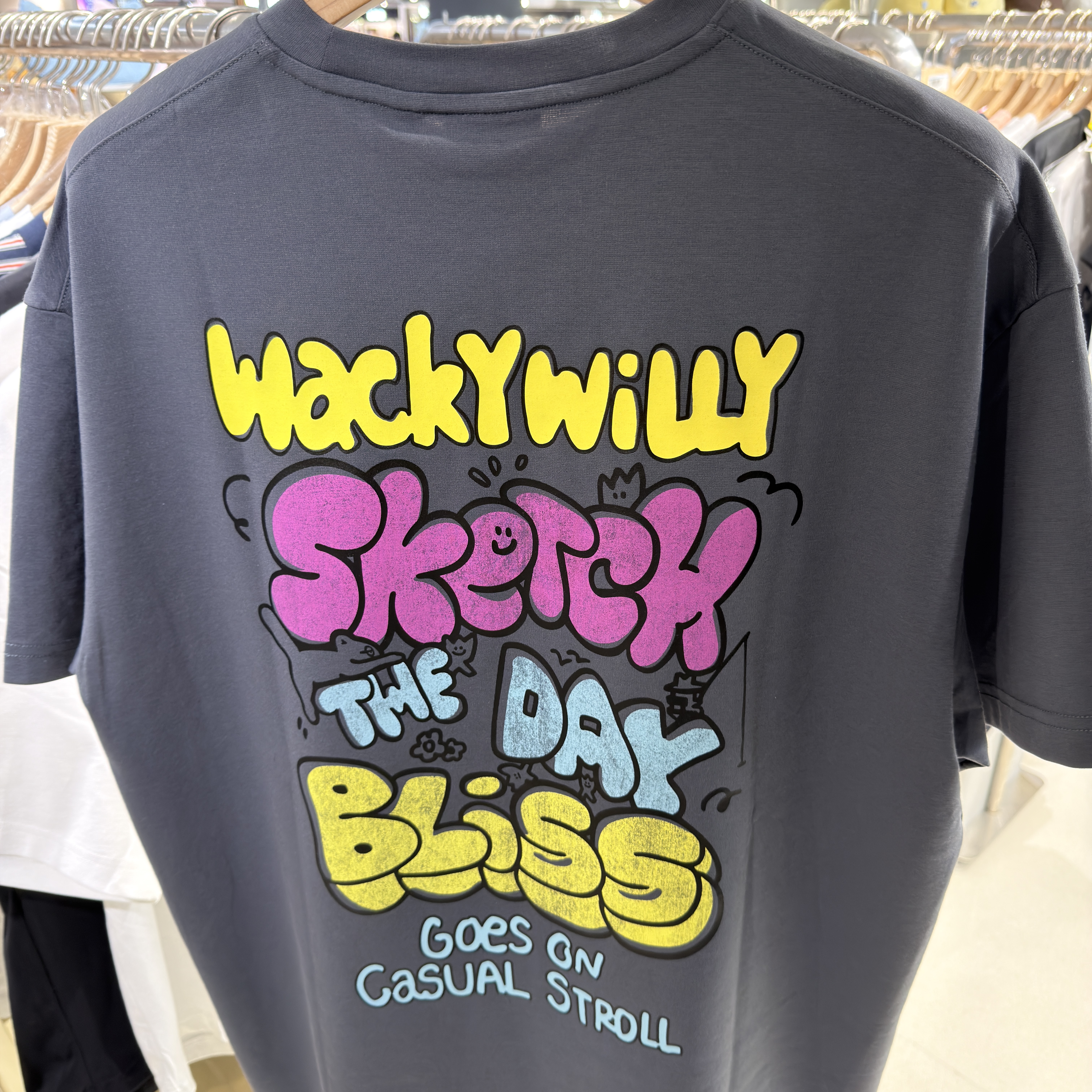 【韓國🇰🇷限時連線 收單至4/2 中午12:00準時收單 ✈️ 】Wacky willy 美式海報文字 短tee WA2602ST19