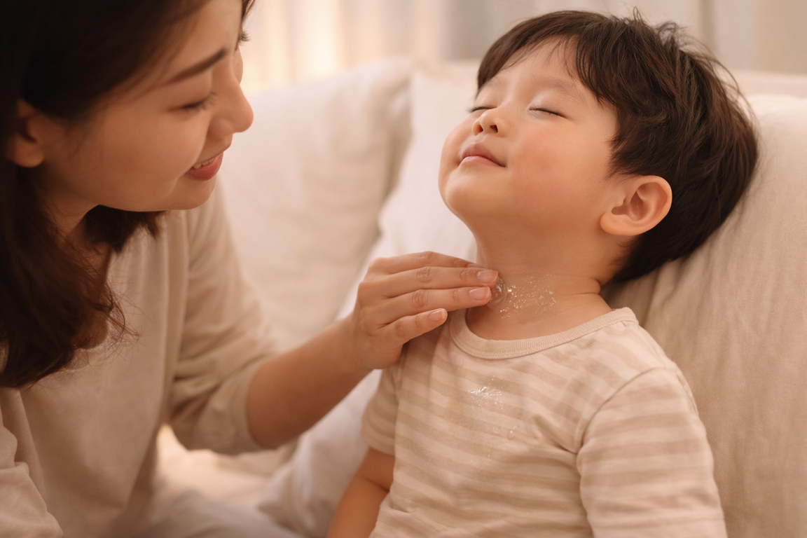 天然精油萬用膏作為較溫和選擇，適合日常家庭護理使用