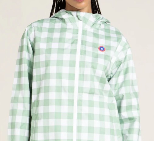 1FL0401-073 [FLOTTE] Passy Imprime - Raincoat Short Vichy Vert #20008 (EU)