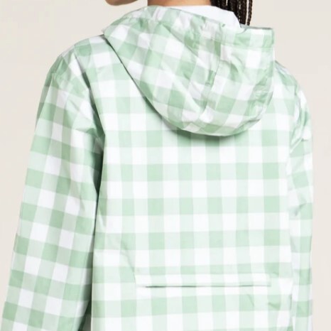 1FL0401-073 [FLOTTE] Passy Imprime - Raincoat Short Vichy Vert #20008 (EU)