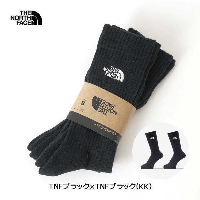 預購┃日本 THE NORTH FACE LOGO 2P CREW 刺繡 LOGO 長襪