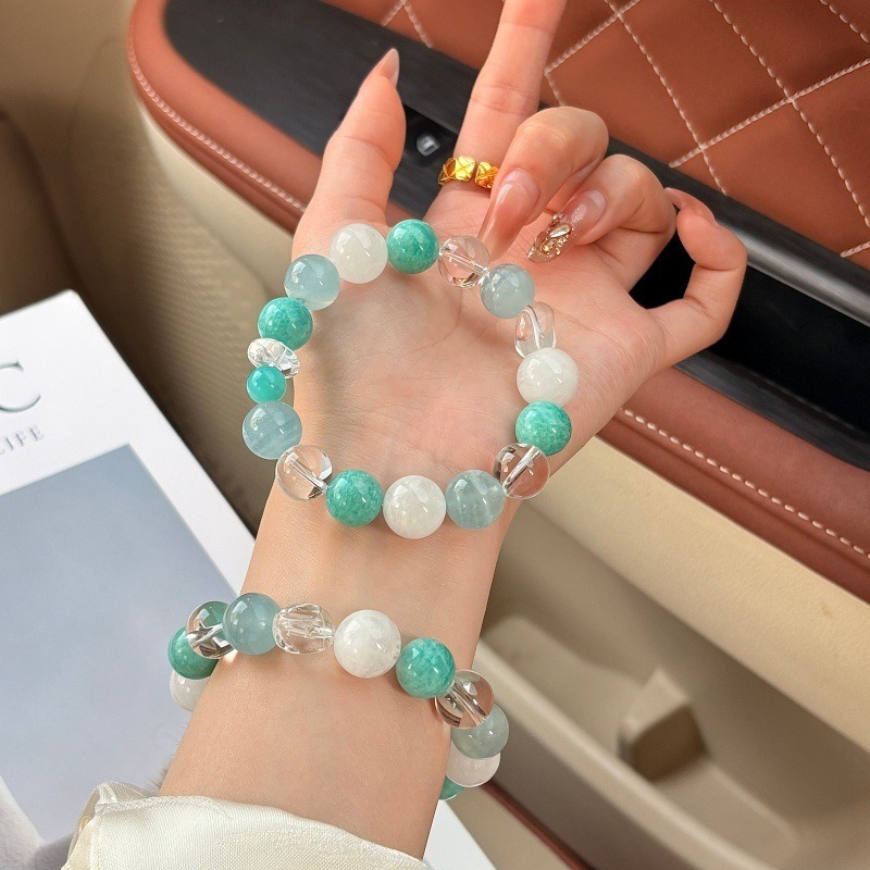 【冰河之夢】天河石x方解石x白水晶x雪花幽靈