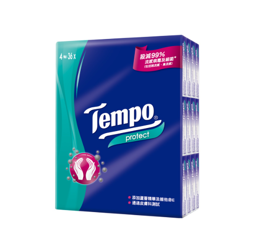 Tempo 迷你紙手巾36包X7片特惠裝 抗菌倍護