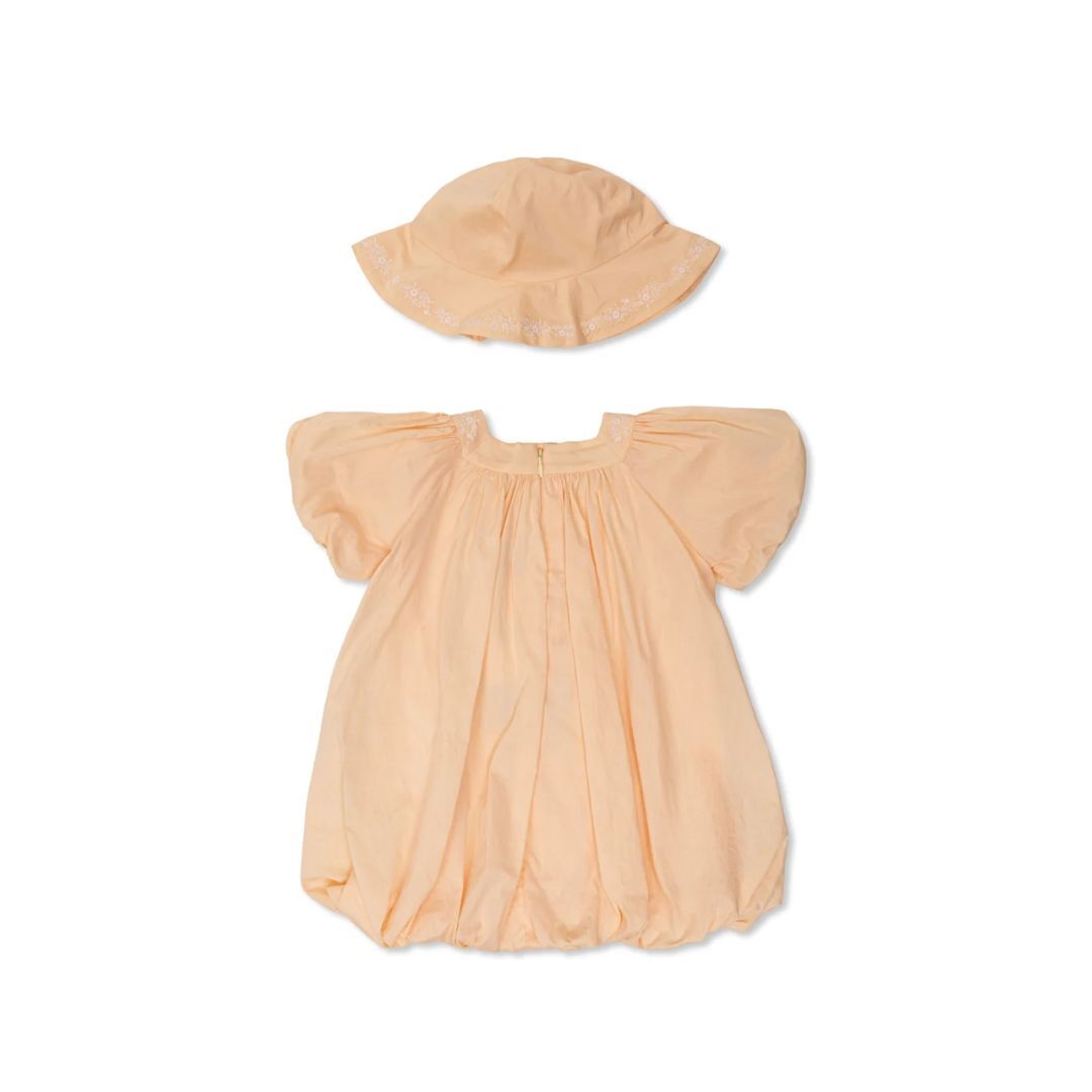 1FF0101-495 [CHLOE] Kids Dress Apricot Powder (SS26) #C20920CO43J (C-EU-E)