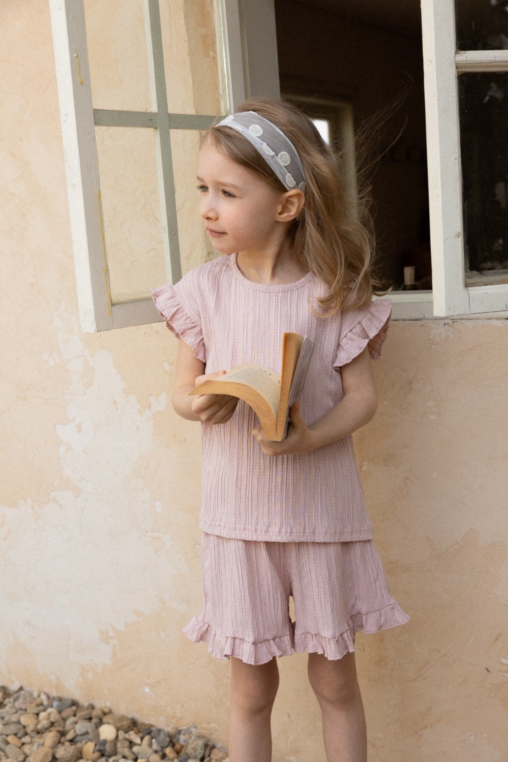 正韓夏Perrobebe 悠閒木耳捲捲套裝