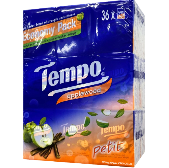 Tempo 迷你紙手巾36包X7片特惠裝 蘋果木