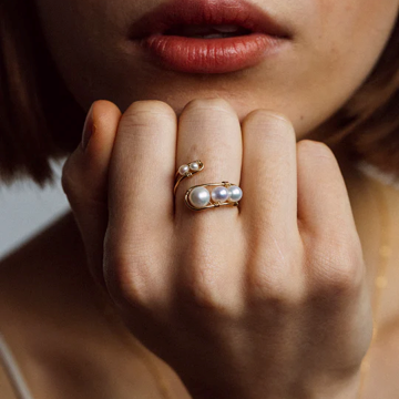 1YA0326-486 [YAY PARIS] Moana Ring Laminated Gold #100oumoa101 (EU)