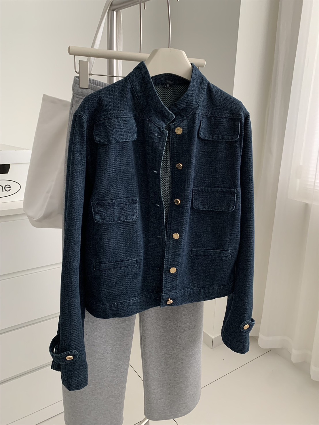 No.4161 復古小香立領牛仔外套