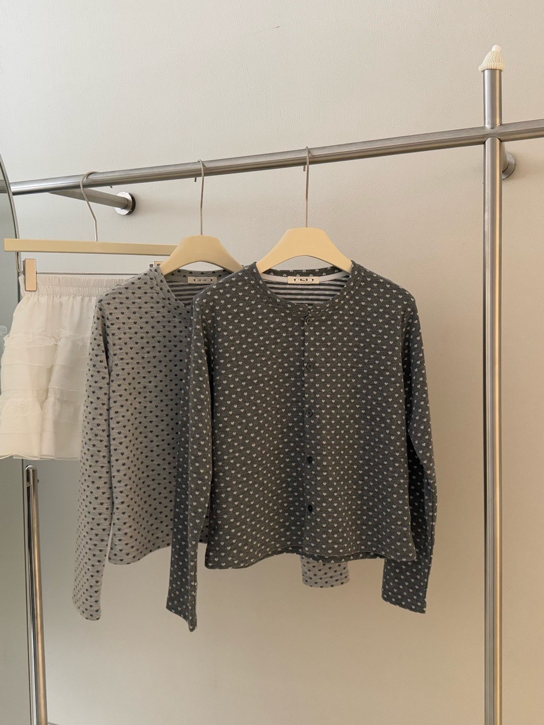 No.4160 圓領針織愛心開衫外套