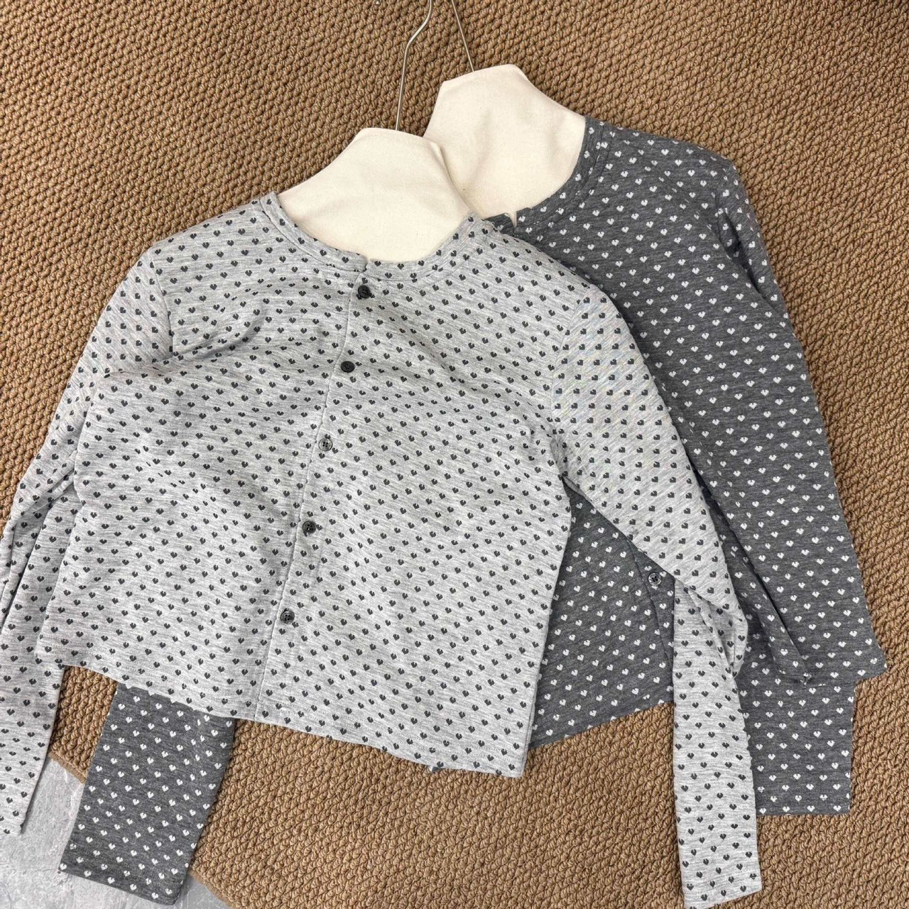 No.4160 圓領針織愛心開衫外套