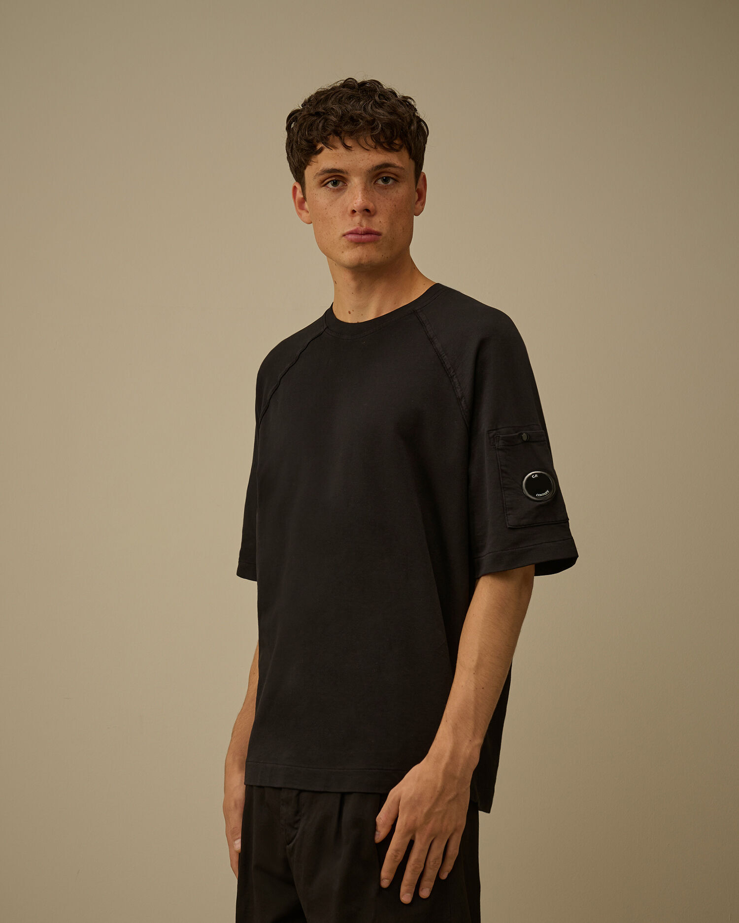 C.P. Company - Light Fleece Short Sleeve Sweatshirt - 20CMSS034A002246G