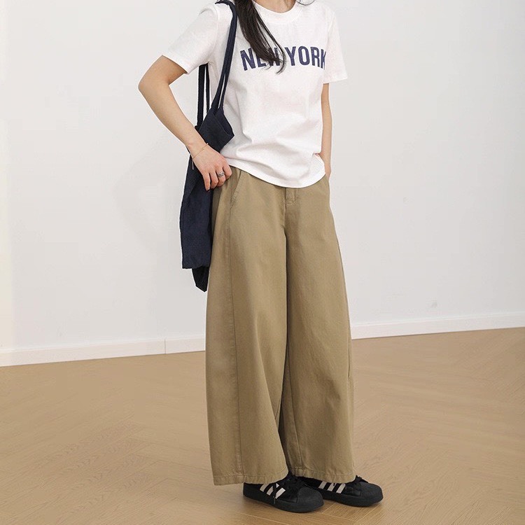 No.2363 極簡鬆緊9分奶奶褲